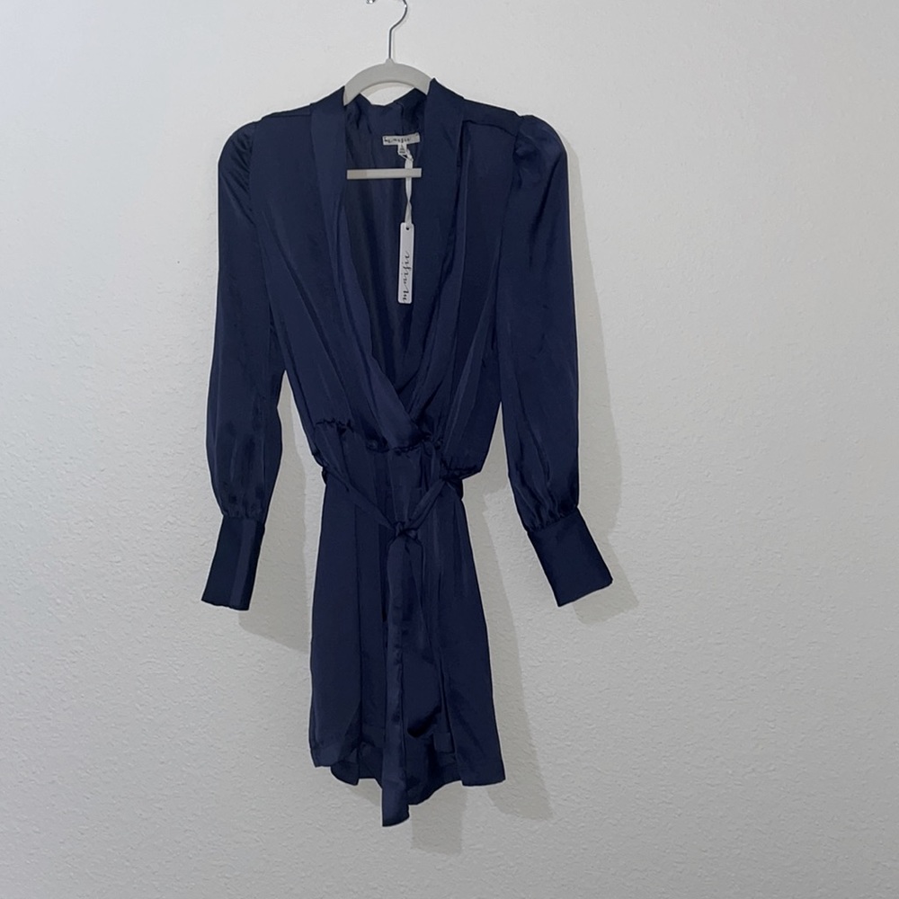 Navy Satin Romper